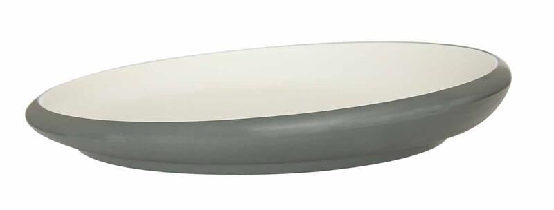 Globy Açık Büfe Eğimli Servis Sunum Tabağı Gri 27,9x4,4 cm