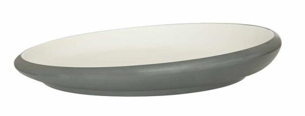 Globy Açık Büfe Eğimli Servis Sunum Tabağı Gri 27,9x4,4 cm