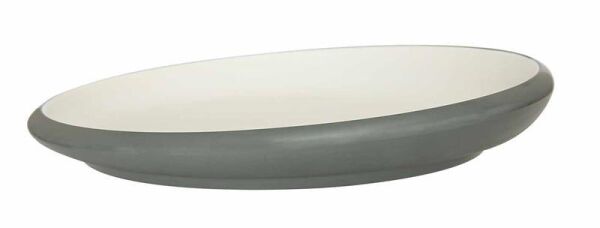 Globy Açık Büfe Eğimli Servis Sunum Tabağı Gri 27,9x4,4 cm