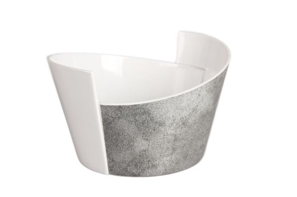 Globy Açık Büfe Alt Gri Mermer Desen Kase – 30×28 cm