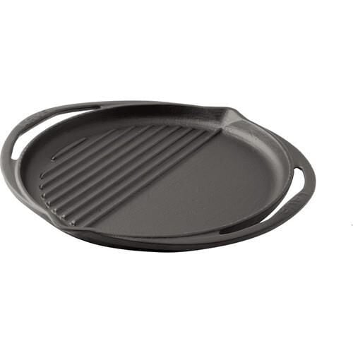 Lava Döküm Yuvarlak Izgara Tava,Hibrit Metal Kulplu 30 cm