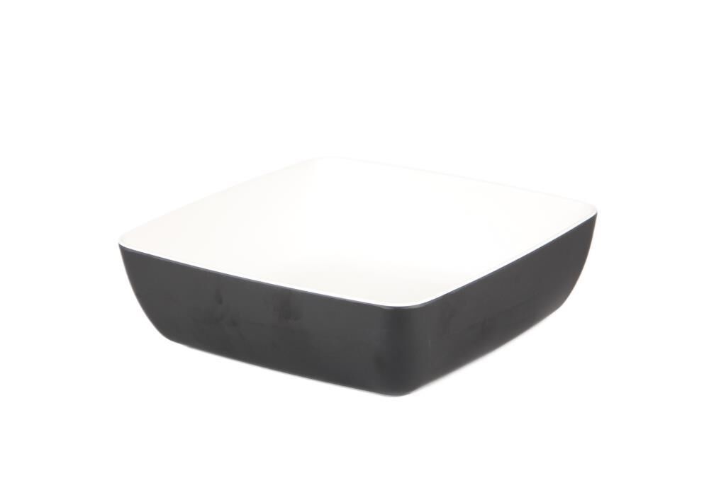 Globy Açık Büfe Kare Tabak Siyah – 25,5×25,5×7,5 cm