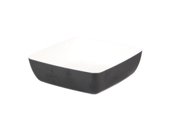 Globy Açık Büfe Kare Tabak Siyah – 25,5×25,5×7,5 cm