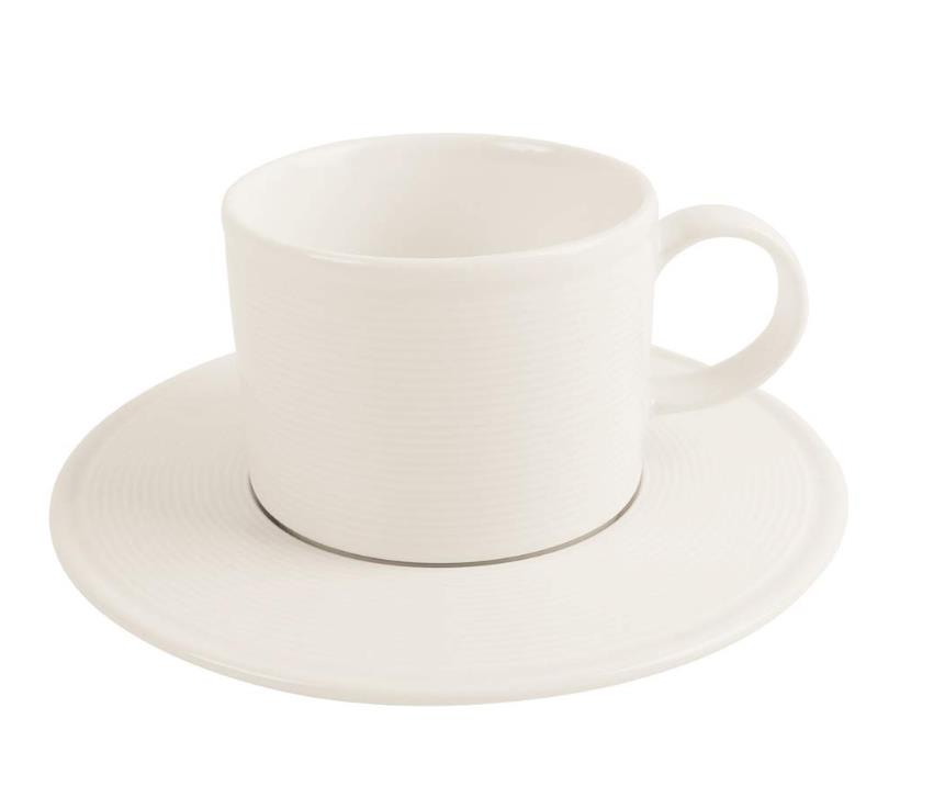 Porland 325821 Line Alumilite Tabaklı Çay Fincanı 180cc 6 adet