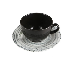 Porland 228316 Ethos Natura Tabaklı Çay Fincanı 215cc 6 adet