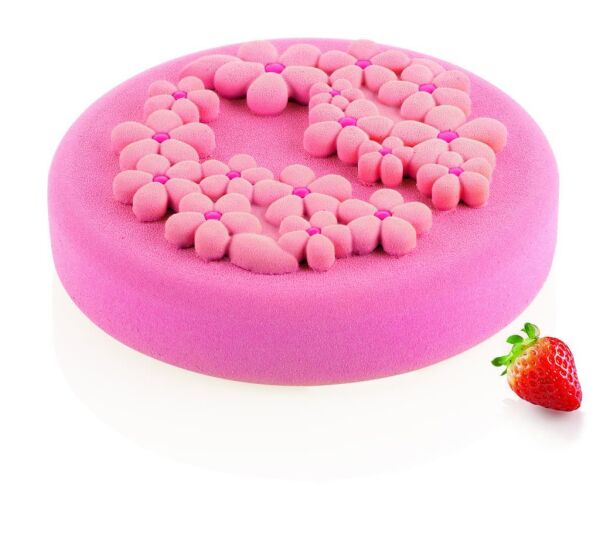 Silikomart 36.391.87.0065 Flora 80 Çiçek Desen Silikon Kek Kalıbı 2'li