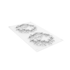 Silikomart 36.391.87.0065 Flora 80 Çiçek Desen Silikon Kek Kalıbı 2'li