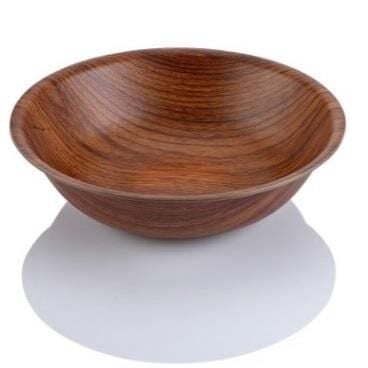 Evelin Ahşap Görünümlü Trend Yuvarlak Kase 20.7x20.7x5.5 cm