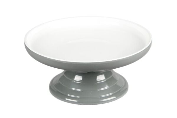 Globy Açık Büfe Ayaklı Sunum Tabak Gri – 26×26×5 cm