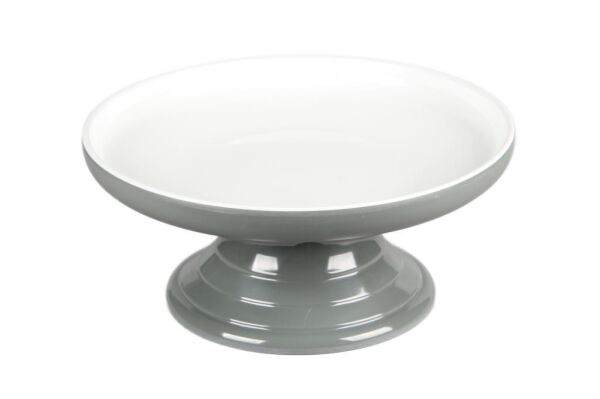 Globy Açık Büfe Ayaklı Sunum Tabak Gri – 26×26×5 cm