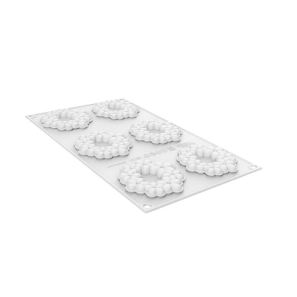 Silikomart Flora 19 Çiçek Desen Silikon Pasta Kalıbı 6'lı 75x8 mm - 36.392.87.0065