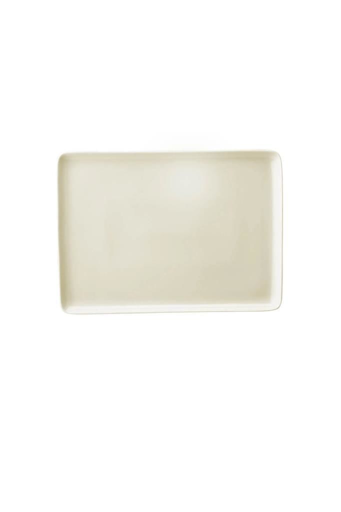 Kütahya Porselen Bone Tan Düz Tabak 23x17 cm 6'lı