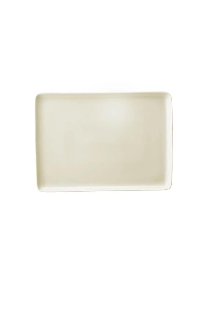 Kütahya Porselen Bone Tan Düz Tabak 23x17 cm 6'lı