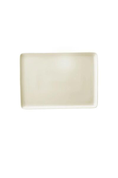 Kütahya Porselen Bone Tan Düz Tabak 23x17 cm 6'lı