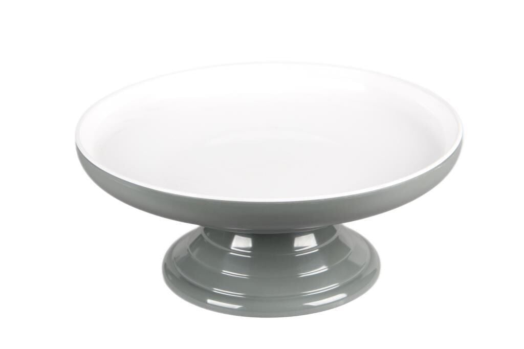 Globy Açık Büfe Ayaklı Sunum Tabak Gri – 28×28×5 cm