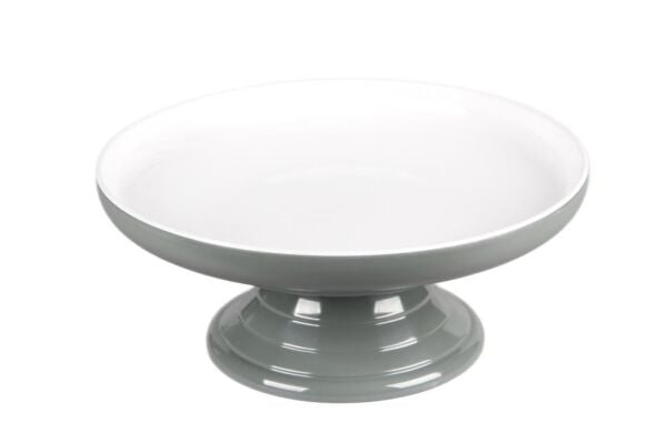 Globy Açık Büfe Ayaklı Sunum Tabak Gri – 28×28×5 cm