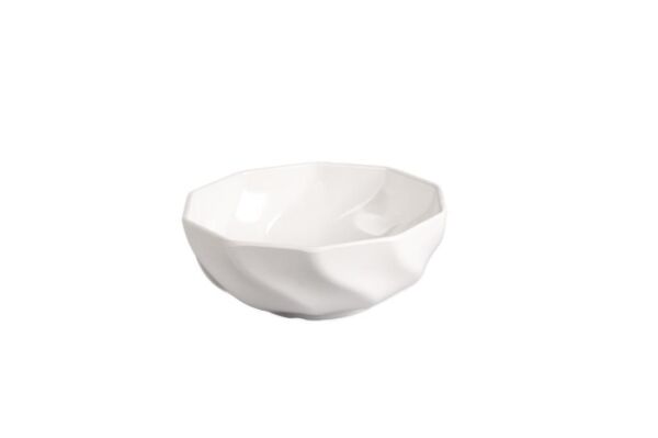 Globy Açık Büfe Dalgalı Sunum Kase Beyaz 20,5×9 Cm