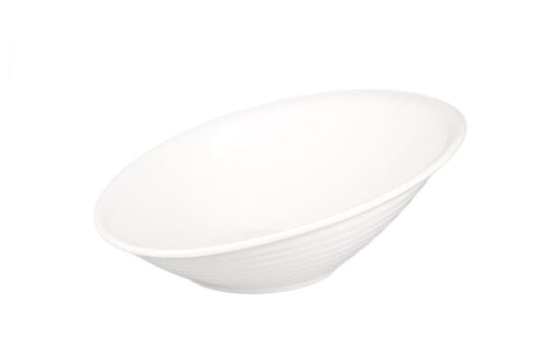 Globy Açık Büfe Eğik Kase Beyaz 38x30,5 cm