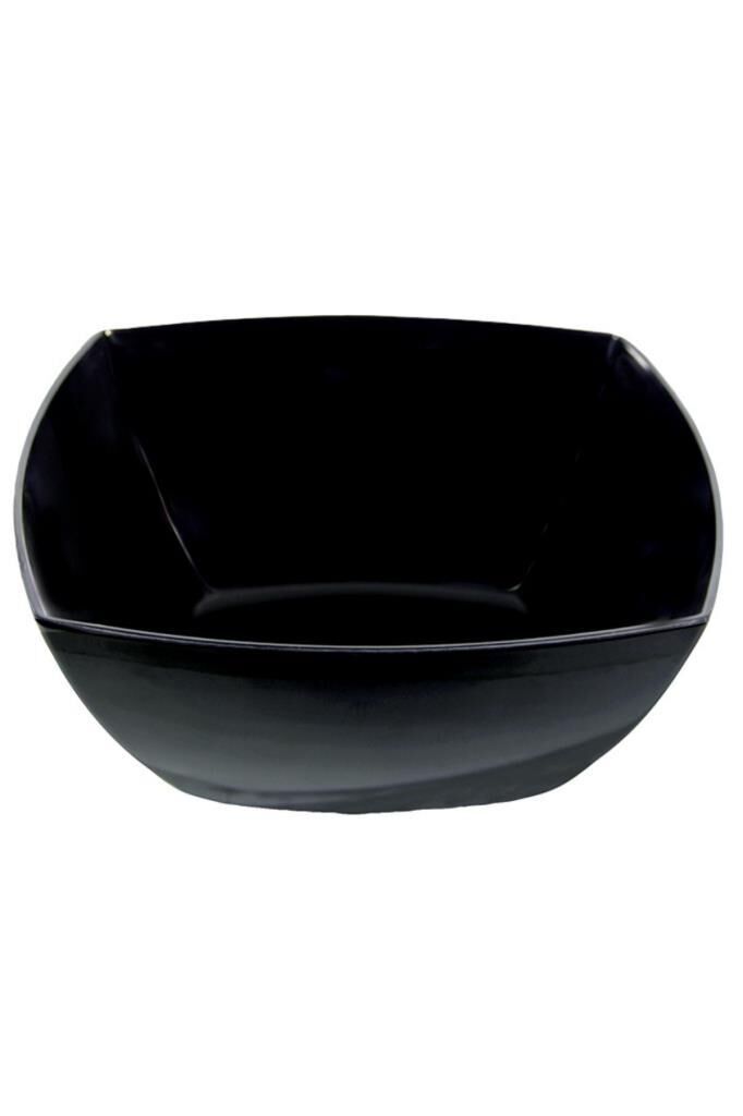 Globy Açık Büfe Melamin Kare Kase Derin Siyah 27x27x10 cm