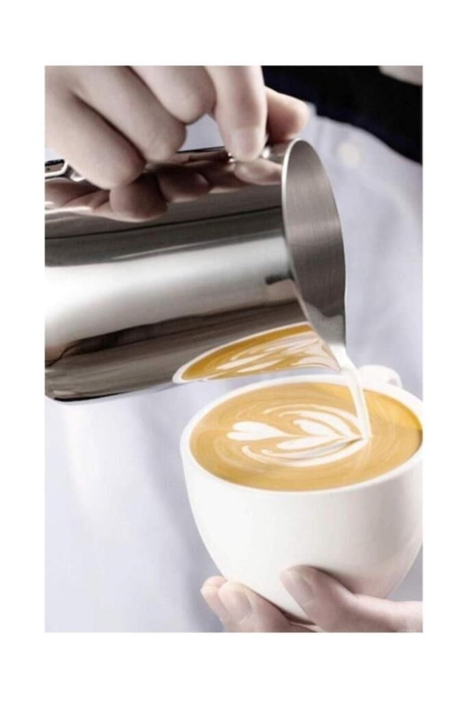 Adria Çelik Kapaksız Kahve Süt Potu Pitcher, Sürahi 1 Litre