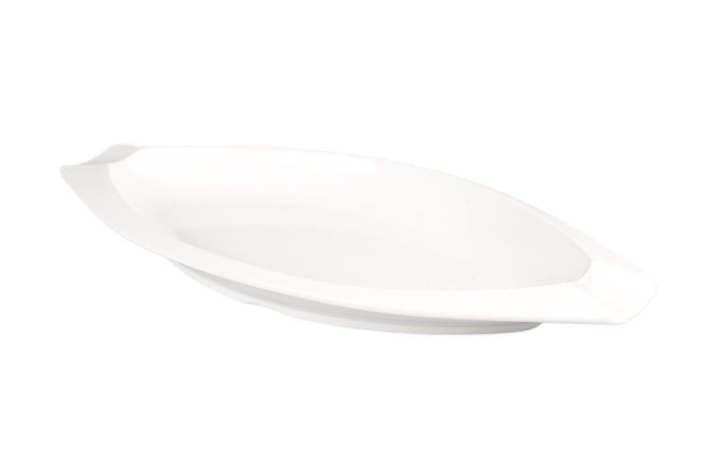 Globy Açık Büfe Oval Sunum Tabak Beyaz 53×26 Cm