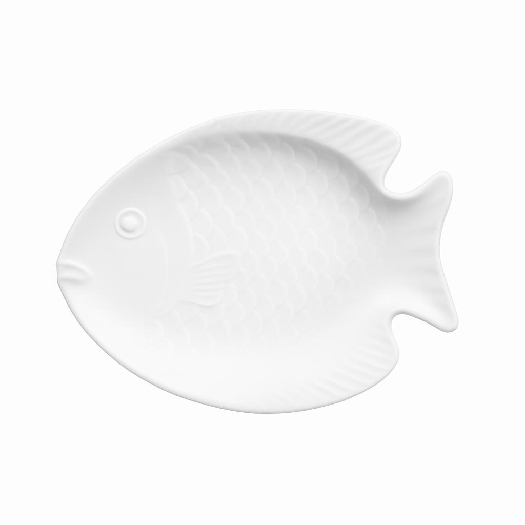 Güral Balık 24 cm Kayık Tabak Dekorsuz 8 li