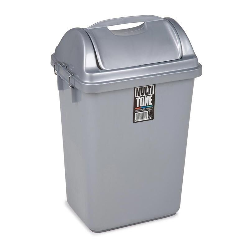 Bora Plastik Mono Tone Köşeli Çöp Kovası İtmeli No:4 36 Litre - BO194