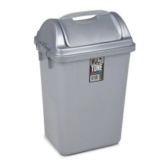 Bora Plastik Mono Tone Köşeli Çöp Kovası İtmeli No:4 36 Litre - BO194