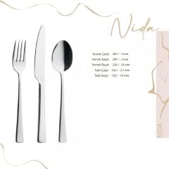 Lugga Nida Model 18/10 Ordövr Kaşığı 12 Adet