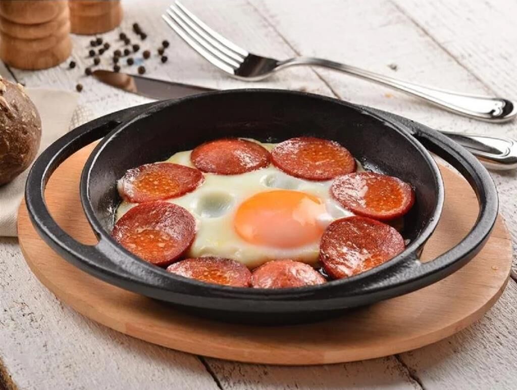 Lava Döküm Yuvarlak Kulplu Tava, Sahan 20 cm