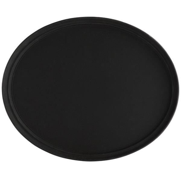 Globy Oval Kaymaz Tepsi 56x68,5 cm - Siyah