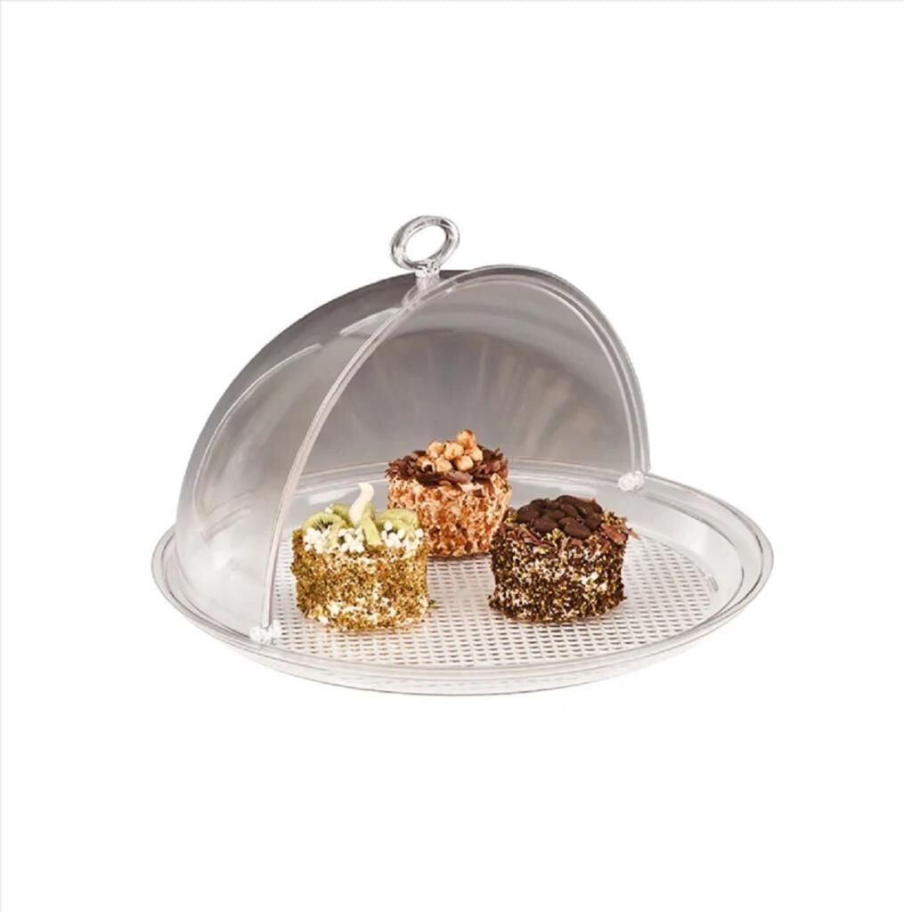 Zicco ZCP 183 Rolltop Kapaklı Polikarbon Yuvarlak Fanus, 40.5 cm