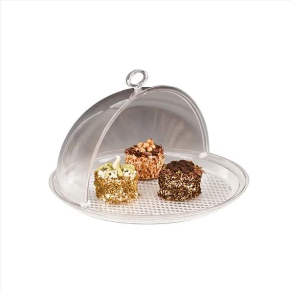 Zicco ZCP 183 Rolltop Kapaklı Polikarbon Yuvarlak Fanus, 40.5 cm