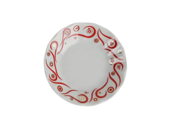 Porland 127912 Kırmızı Yakamoz Çay Tabağı 11cm 6 Adet