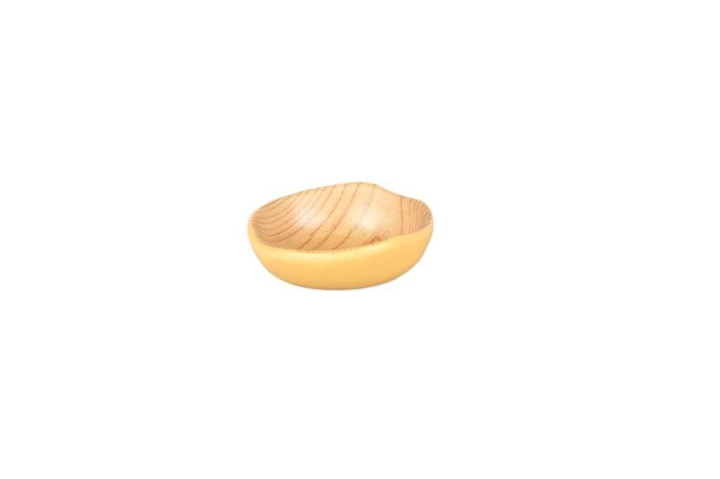 Globy Ahşap Desenli Tabak Sarı 8,5×8,5×3 Cm