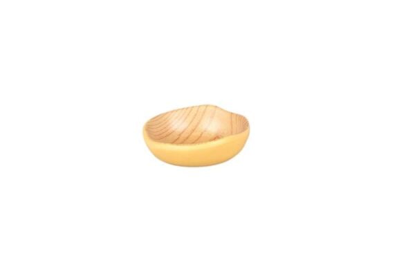 Globy Ahşap Desenli Tabak Sarı 8,5×8,5×3 Cm