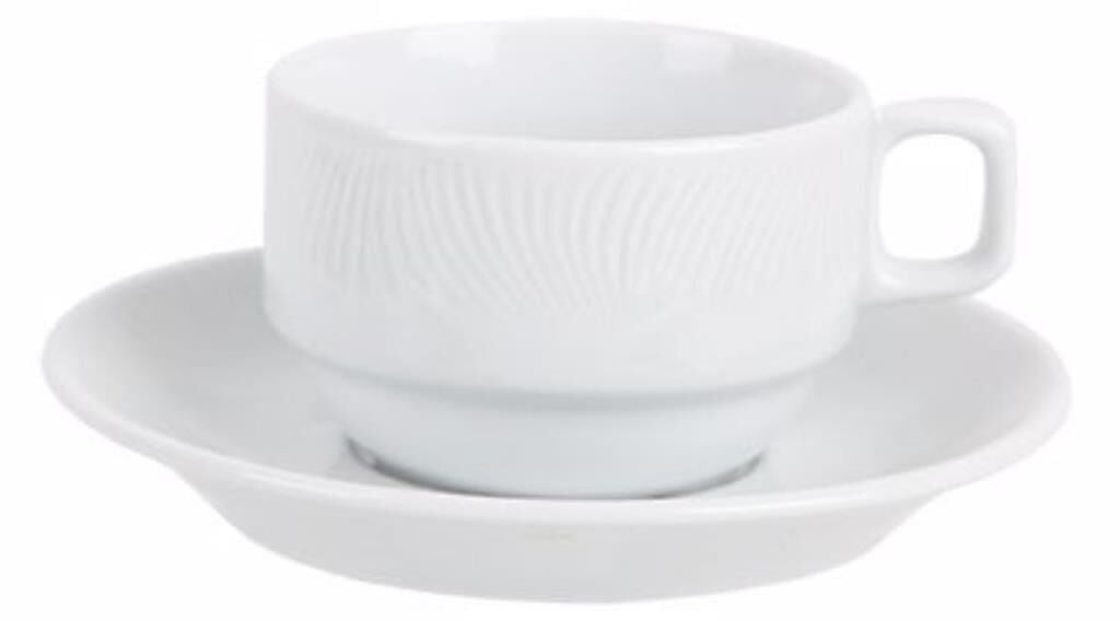 Porland 323307 Lara Beyaz Çay Fincanı 177 cc 6’lı