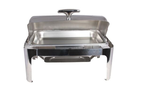 Globy Chafing Dish Lux Dikdörtgen Roll Top Kapaklı, Yakıtlı