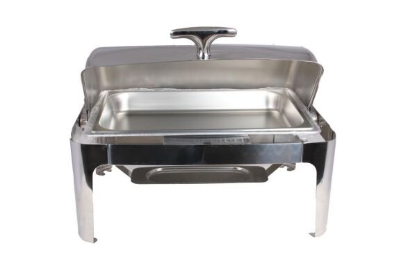 Globy Chafing Dish Lux Dikdörtgen Roll Top Kapaklı, Yakıtlı
