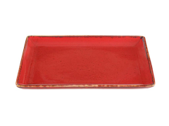 Porland 358827 Seasons Kırmızı Kahvaltı Tabağı 21x28cm 6 adet