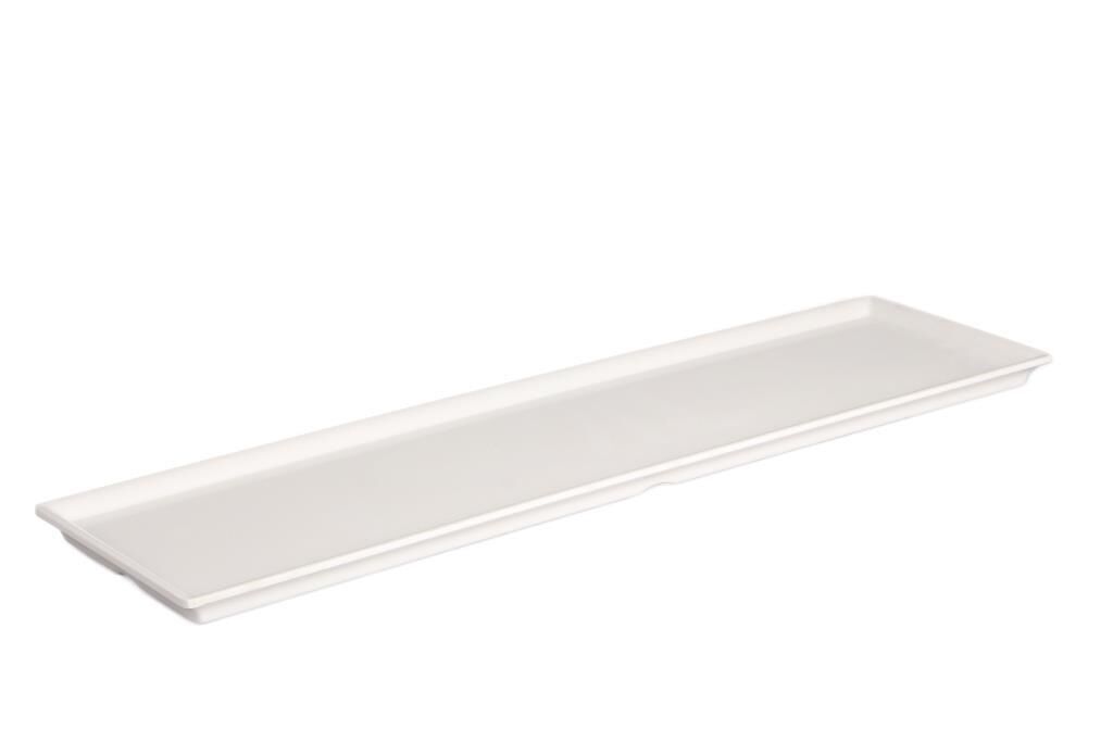 Globy Açık Büfe Dikdörtgen Sunum Tabak 58×16×2 Cm Beyaz