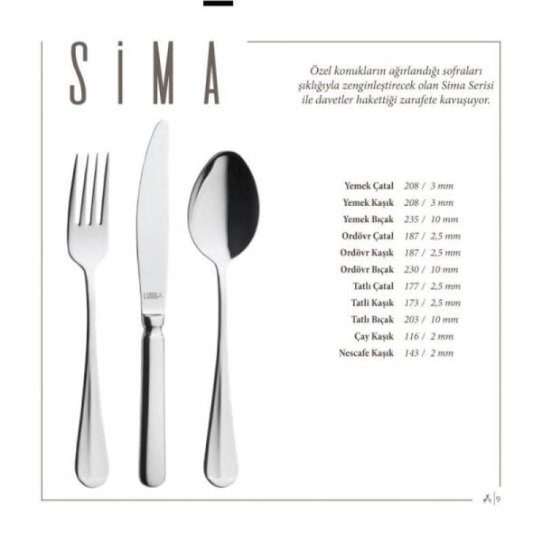 Lugga Sima Model Dondurma Kaşığı 12 Adet