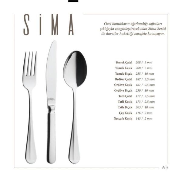 Lugga Sima Model Dondurma Kaşığı 12 Adet