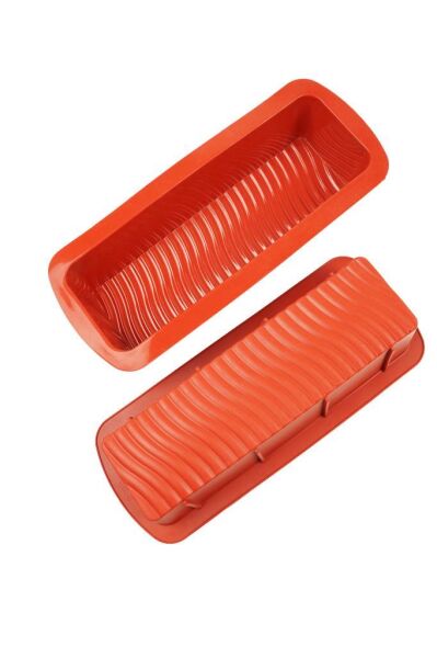 Globy Dalgalı Silikon Baton Kek, Ekmek Kalıbı 33,3x14,5x7,5 cm