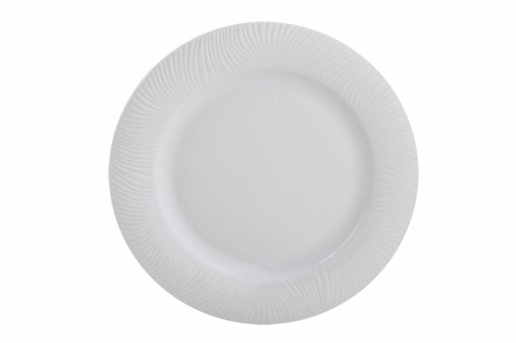 Porland Lara Beyaz Düz Tabak 25 cm 6 Adet