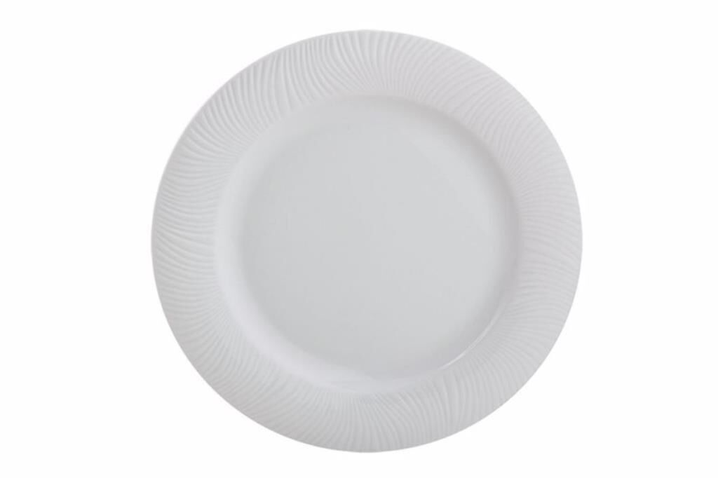 Porland Lara Beyaz Düz Tabak 25 Cm 12’li – 183325