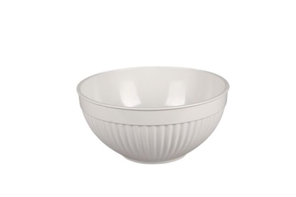 Globy Melamin Açık Büfe Derin Salata Kase Beyaz 29×14 Cm