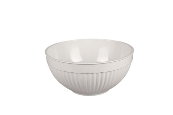 Globy Melamin Açık Büfe Derin Salata Kase Beyaz 29×14 Cm