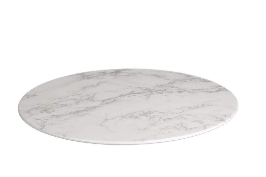 Globy Açık Büfe Mermer Desen Yuvarlak Sunum Tabak 41×2 Cm