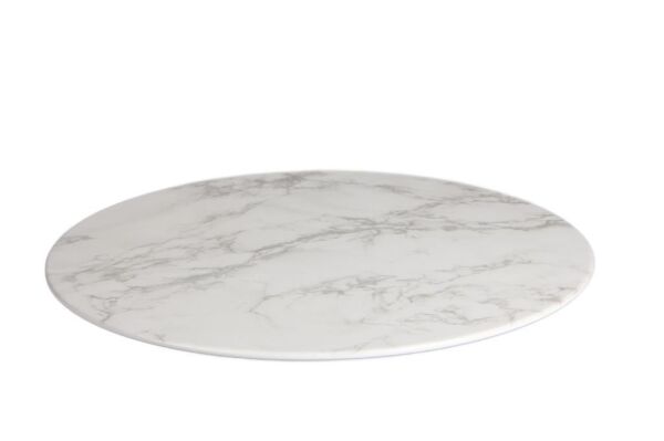 Globy Açık Büfe Mermer Desen Yuvarlak Sunum Tabak 41×2 Cm